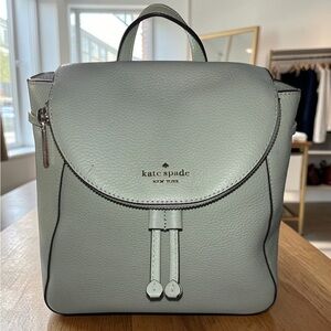 kate spade light sage green leather backpack with Wallet